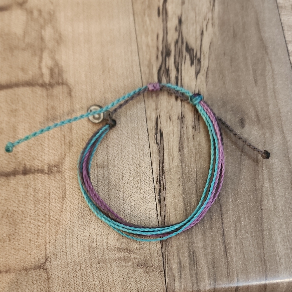 Pura Vida Teal and Purple Bracelet